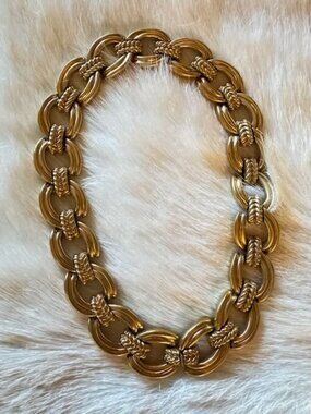Vintage Ciner Heavy Gold Chain Necklace 20"
